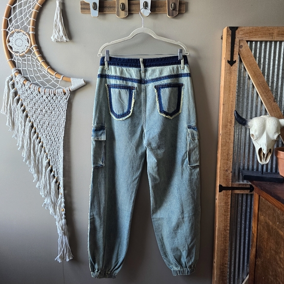 POL Denim Cargo Joggers Nwot - Picture 5 of 7